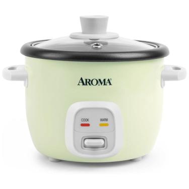 Imagem de Panela de Arroz AROMA® Mini, 2 Xícaras (Cru) / 4 Xícaras (Cozido), Cozinha Grãos, Faz Sopa, Cozinha Aveia, Manter Aquecido, 1 Litro, Verde