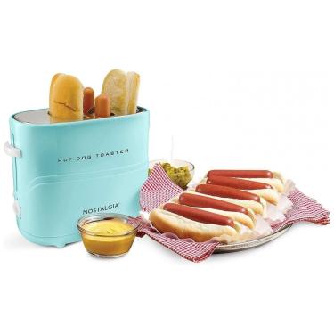 Imagem de Máquina de Hot Dog Nostalgia até 2 Salsichas por Vez com Mini Pinças, Aço Inoxidável 11...