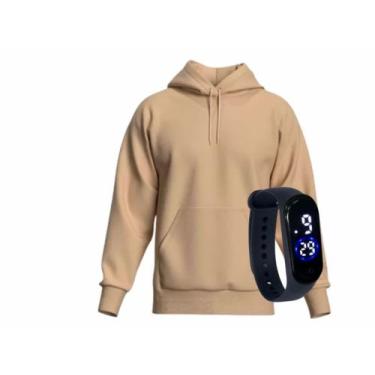 Imagem de Casaco Moletom Masculino e Feminino  Blusa de frio Com Capuz Canguru c