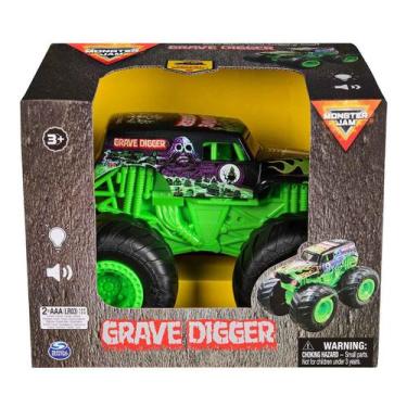 Imagem de Monster Jam  Carrinho Grave Digger 124 Com Luz E Som