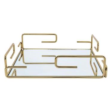 Imagem de Bandeja hara gretha 35,5 x 35,5 cm, Dourado
