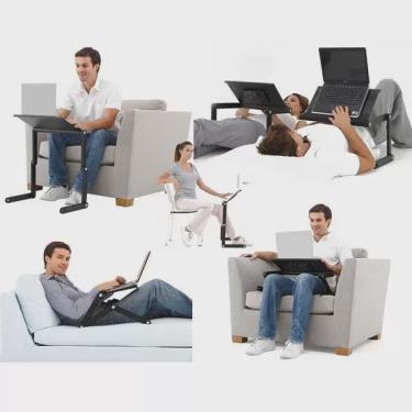 Imagem de Suporte Articulado Para Notebook Laptop Apoio em Cama Sofá Mesa Dobrável