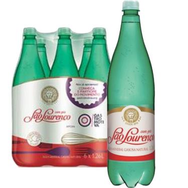 Imagem de Água Mineral c/ Gás Pet são lourenço 1,26L (6 unidades)