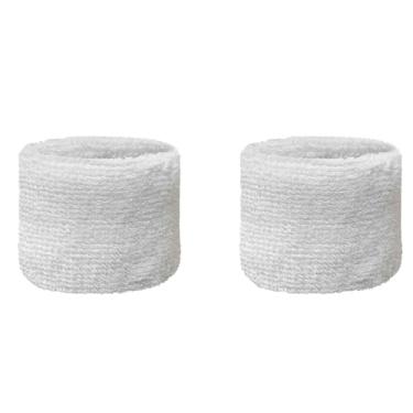 Imagem de Couver Pulseira de moletom juvenil de algodão felpudo branco de 7,6 cm para esportes e mais, 1 par