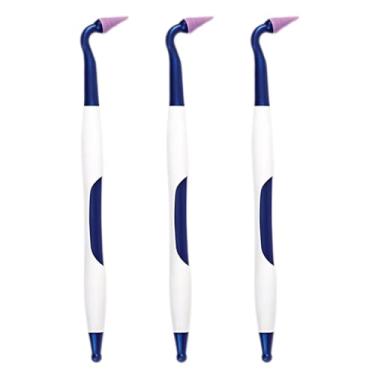 Imagem de Estimulador gengival – Estimulador de ponta de borracha flexível, massageador de ferramentas dentárias, com bolsa de zíper de viagem - pacote com 3 no total