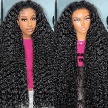 Imagem de Peruca Hoyrhra 13x4 Deep Wave 100% cabelo humano 200 densidade 50cm