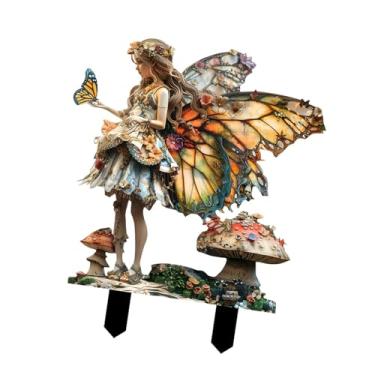 Imagem de Generic Decorativa de estaca de jardim de jardim sinal de pátio 2d decoração de maconha Ornamento de acrílico realista para o pátio Bonsai fora da paisagem