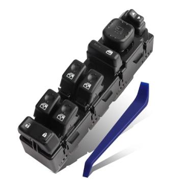 Imagem de Interruptor de janela mestre do lado do motorista 15883320 com módulo de espelho dobrável adequado para Cadillac Escalade Chevrolet Silverado Avalanche Suburban Tahoe GMC Yukon Sierra, 920-020 DWS-241
