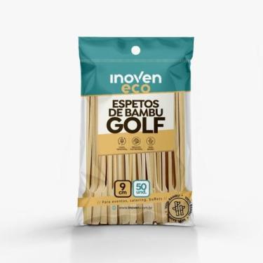Imagem de Espeto De Bambu Golf 9 Cm Sustentável E Elegante Para Petisco Canapé C