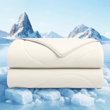 Imagem de BestGlory Edredom refrescante tamanho king, cobertores refrescantes para dormir quente e suores noturnos, cobertor de cama de dois lados, fresco, macio, leve e respirável, absorvente de calor, colcha
