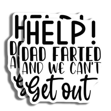 Imagem de Adesivo Funny Dad Farted - Adesivo Help Dad Farted - Adesivo Dad Fart Jokes - Adesivo de carro engraçado fofo - Adesivo de decoração de casa engraçado - AAS0668