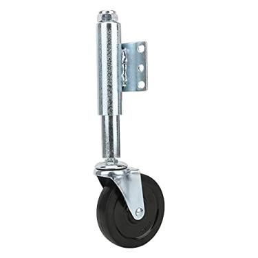 Imagem de Rodízios Universais Com Mola Roda de Borracha Preta para Porta (Roda de mola de borracha de 4 polegadas para porta)