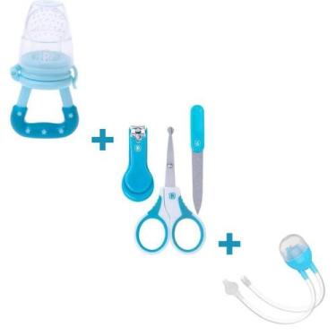 Imagem de Kit Alimentador + Aspirador Nasal + Kit Higiene 3 peças Rosa - Pimpolh