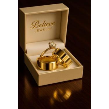 Imagem de Par de alianças em ouro 18k (revestidas) - BELIEVE JEWELRY
