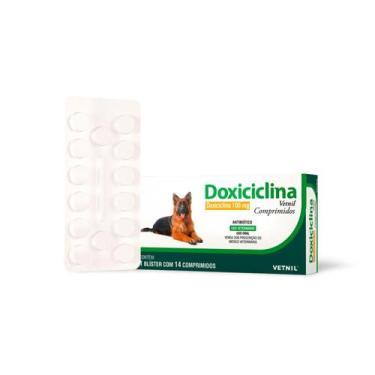 Imagem de Doxiciclina Vetnil 100 mg 14 Comprimidos Para Cães e Gatos