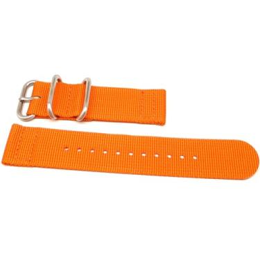 Imagem de Da Luca Pulseira de relógio de nylon balístico de duas peças - laranja (fivela fosca): 26 mm