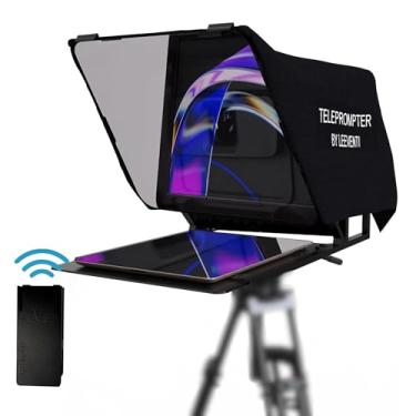 Imagem de Leeventi Teleprompter I compatível com iPhone, iPad, smartphones Android, câmera fotográfica ou vídeo I adequado para todos os tripés I 600g, 30 × 40 × 3 cm