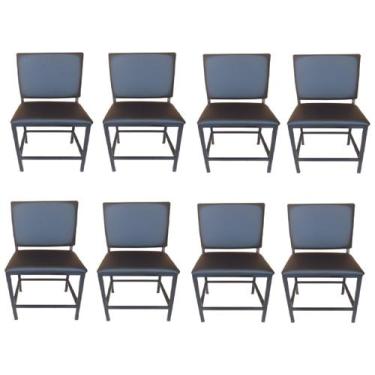 Imagem de Kit 8 Cadeiras Luma Reforçada Para Cozinha Encosto Estofado  - MODERNA