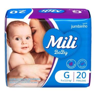 Imagem de Fralda Descartavel Infantil Ultra Seca Mili G 20 Unidades