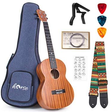 Imagem de Ukulele Barítono, Ukelele Profissional Instrumento Musical 76 cm para Adultos Cavalo Uke Kit Iniciante W/Gig Bag Strap Cordas OEM Guitarra Havaiana Ukalalee Yukalalee Ukalele Yukelele