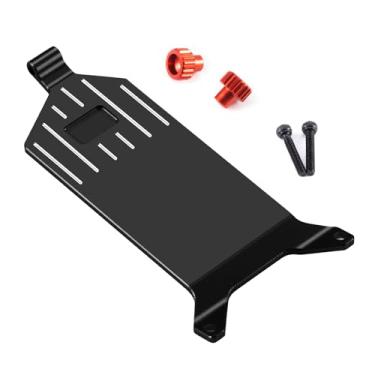 Imagem de WEFEINO Aluminum Alloy RC Receiver Mount Plate Upgrade Parts for Losi 1/24 Micro-B RC Car Buggy (Black)