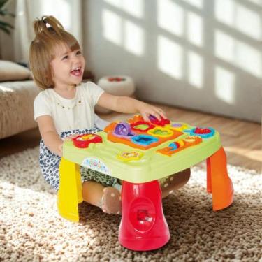 Imagem de Mesa Criativa Mesinha Didática Infantil Bebê Educativa com Som Estimul