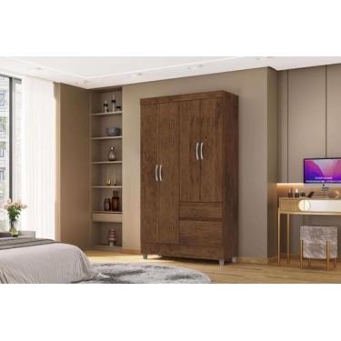 Imagem de Guarda Roupa Pequeno Ideal 4 Portas e 2 Gavetas Para Quarto de Hospede