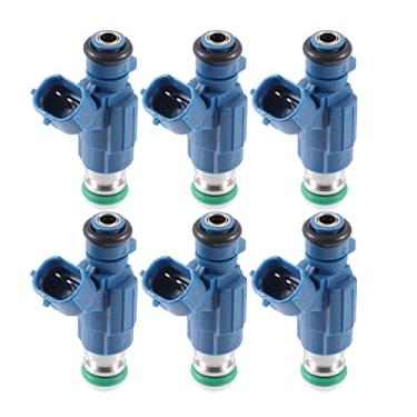 Imagem de X AUTOHAUX 6 peças 16600-AA550 16600-AA500 injetor de combustível para Nissan GTR Safari Patrol Skyline R34 RB25DET 2.5L Turbo TB48DE