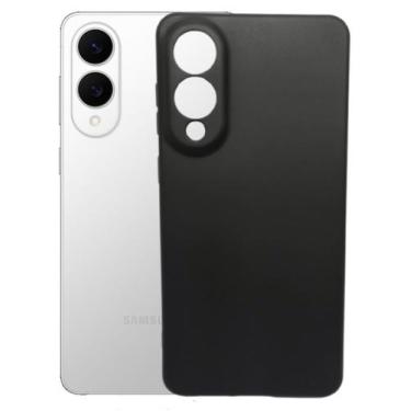 Imagem de Capa Capinha Anti Impacto Aveludada Preta Para Galaxy S25 Edge - Musta