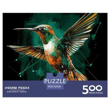 Imagem de Pássaro para adultos divertido 500 peças 3D animal quebra-cabeça educativo jogo intelectual decoração casa alívio estresse brinquedo desafio educativo 500 peças (52 x 38 cm)