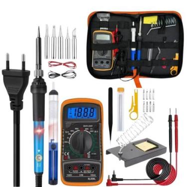 Imagem de Kit Ferro Solda E Sugador + Multimetro Estanho 60w 220v - MB, 220V