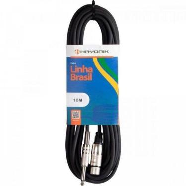 Imagem de Cabo Para Microfone Linha Brasil Xlr(f) X P10 10m Preto