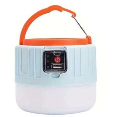 Imagem de Lâmpada de Acampamento / Ultra Forte / Recarregável USB e Energia Solar / Com Controle Remoto