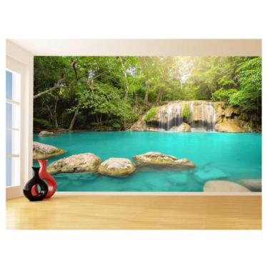 Imagem de Papel De Parede 3D Paisagem Cachoeira Florestas 3,5M Nch237 - Você Dec