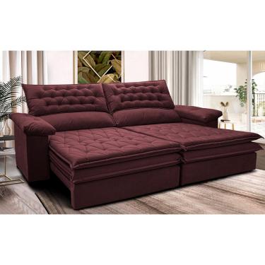 Imagem de Sofá Retrátil e Reclinável 2,52m Molas Ensacadas Cama inBox Alemanha. com Espuma Viscoelástico Velusoft