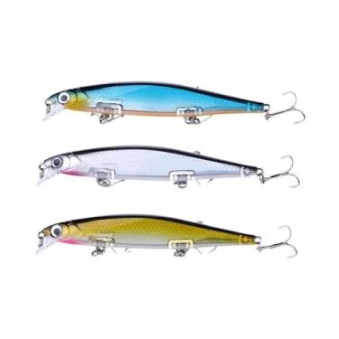 Imagem de Isca Artificial Laser Hard Minnow 13g 11cm Com Olhos 3D, Ação Lenta E 