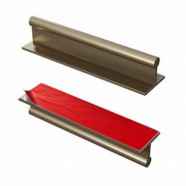 Imagem de Maçaneta autoadesiva HRX com borda para porta – fácil de instalar, fácil de instalar, descasque e cole em vidro, madeira, metal, plástico – Maçaneta de portas deslizantes para frentes de cozinha, gavetas e painéis de cômoda – 2 unidades