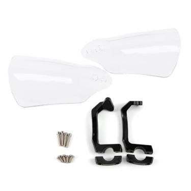 Imagem de Protetores de mão para motocicleta Touring Road King Road Glide Electra Glide Limited Black Shield Universal 7/20.3 cm 22 mm 1/20.3 cm 28 mm guidão para Dirt Bike ATV Scooter (transparente)