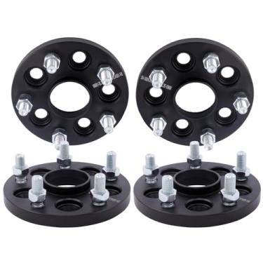 Imagem de DCVAMOUS Espaçadores de roda 4 peças pretos 5x4,75 Hubcentric 15 mm com pinos de 12 x 1,5 compatível com Chevy GMC 5 Lug 5 x 120,65 para Camaro 1982-2003 | Corvette 1984-2019 | Blazer 1983-2005 |
