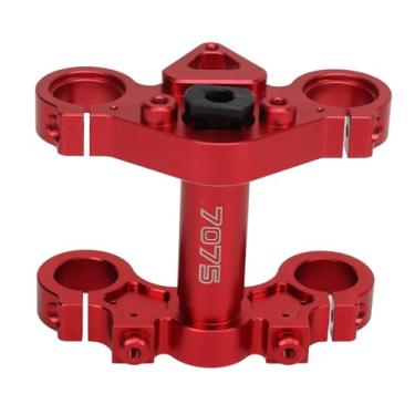 Imagem de Generic Grampo de árvore Tripla de Motocicleta, Moto Elétrico Conjunto de Braçadeiras Triplas de Rampa de Alumínio Com Parafusos para 1/4 de Motocicleta (Vermelho)