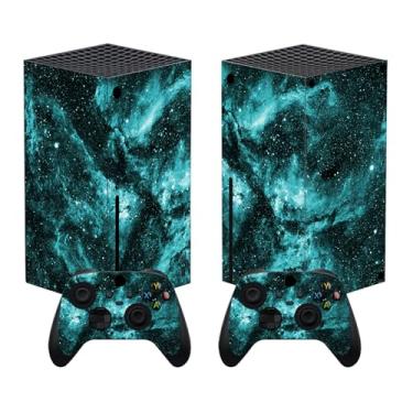 Imagem de Adesivo Skin para Xbox Series X, capa de decalque de vinil compatível com acessórios de jogos de console e controle (verde)