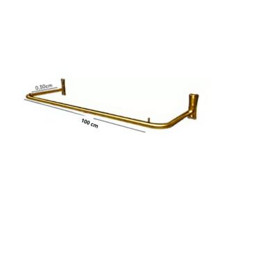 Imagem de Arara Fixa de Parede Tubo Redondo 100 cm