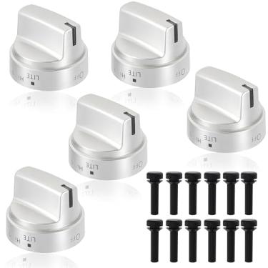 Imagem de CDDCWZ Puxador de fogão a gás WB03X24818 atualizado e grade WB02X24790 peças de reposição para pés de borracha para queimador de superfície GE (embalagem com 5 + 12)