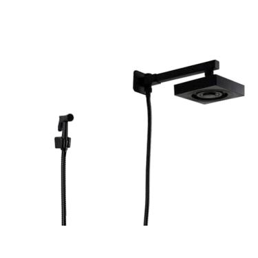 Imagem de Ducha Chuveiro Preto AutoLimpante em ABS com Chuveirinho Metal