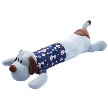 Imagem de Xuxão Travesseiro Apoio Para Corpo Pelúcia Dog - Bebê Feliz, Cinza
