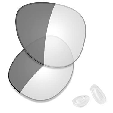 Imagem de SAUCER Lentes de reposição premium e protetores de nariz para óculos de sol Oakley Elmont M OO4119 58 mm de alta defesa - Ativação fotocromática