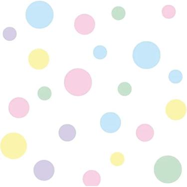 Imagem de Papel de Parede Adesivo Autocolante Decoração Bolinha Colorida Para Seu Lar Ambiente Quarto Sala 15 Metros