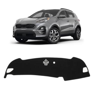 Imagem de KUST Capa de painel de carro para Kia Sportage 2023-2025 (sem HUD) Tapete de painel antiderrapante para condução à esquerda Acessórios interiores para Kia Sportage Tapete de painel de ajuste