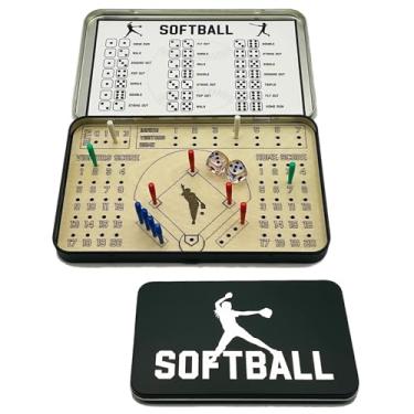 Imagem de YIGOGOYI Softball Board Travel Game,Tabletop Softball Games,Softball Board Game,Travel Game Softball Knuckle Dice Table Game for Adults (Softball)