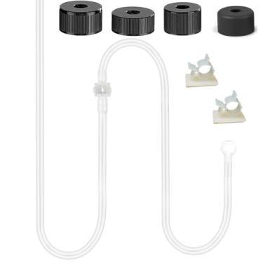 Imagem de Kit de tubo de extensão de dispensador de sabão com válvula de retenção, tubo de dispensador de sabão sob o balcão de 47" para pia de cozinha, cabe na maioria dos recipientes de sabão, sucção poderosa, nunca encha a pequena garrafa